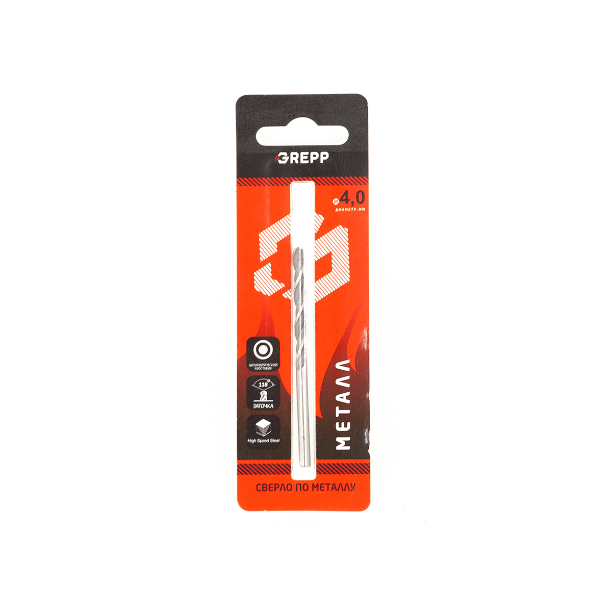 GREPP Сверло по металлу HSS 4mm арт 201-0401