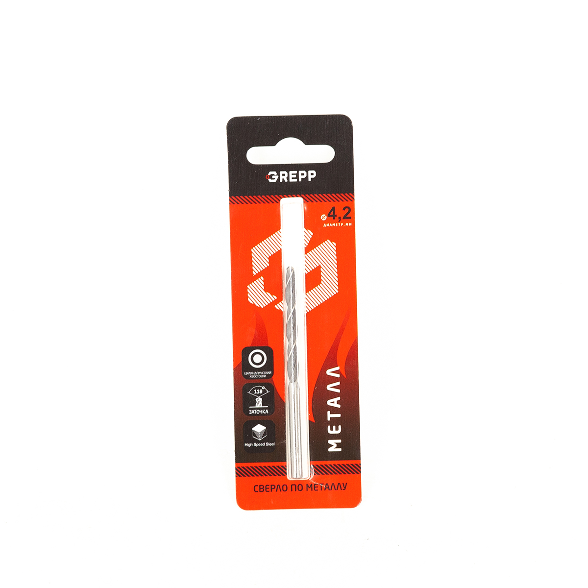 GREPP Сверло по металлу HSS 4,2mm арт 201-0421