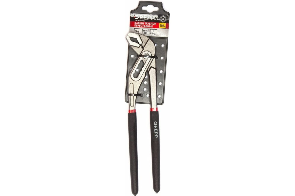 GREPP Клещи трубные переставные CrV 300мм 204-008/24