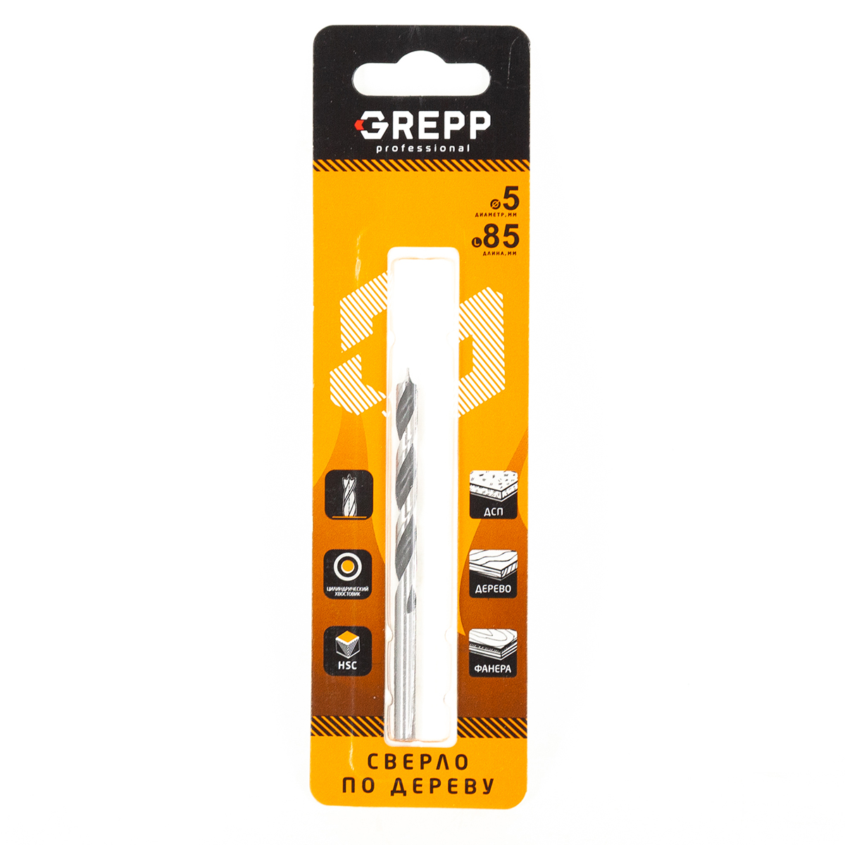 GREPP Сверла по дереву 5*85mm, арт 302-05085