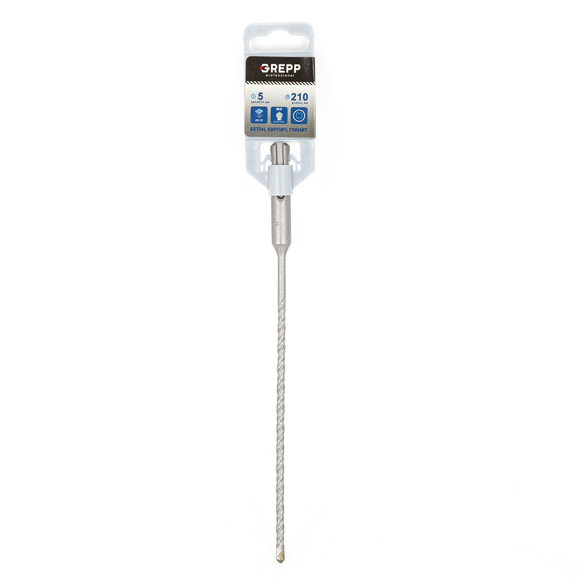 GREPP Бур по бетону SDS-plus,5*210 mm арт 103-05210