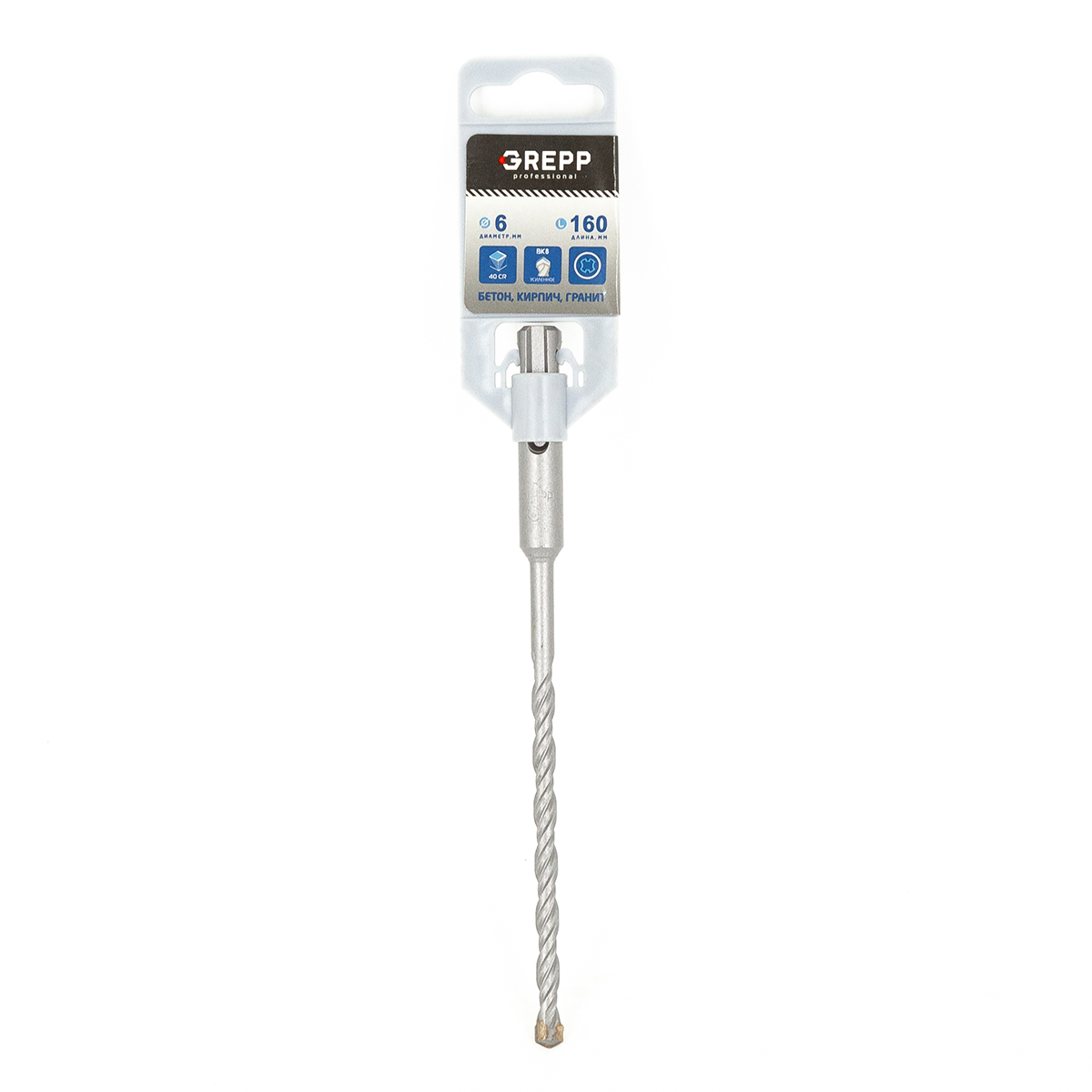 GREPP Бур по бетону SDS-plus,6*160 mm арт 103-06160*