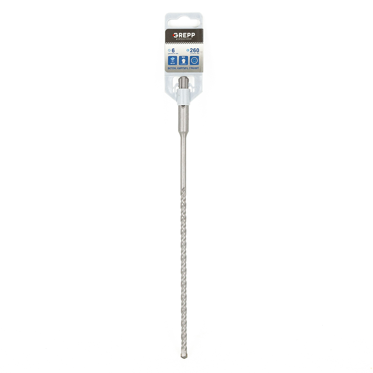 GREPP Бур по бетону SDS-plus,6*260 mm арт 103-06260